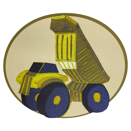 Wipeable Placemat Yellow Dump Truck