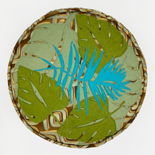 Palm Leaf Ottoman