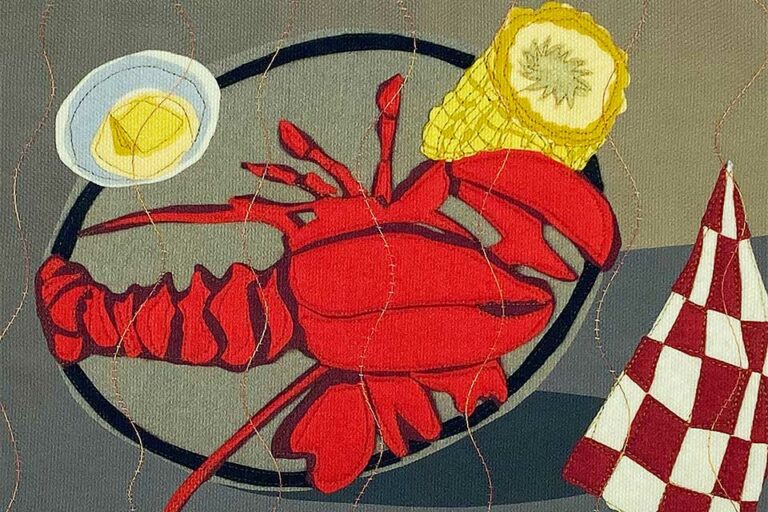 Maine lobster and corn placemat design